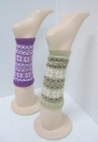 Leg warmer with snowflake pattern