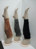 fuzzy knitted leg warmers